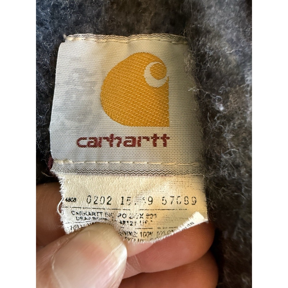 Vintage 90s Carhartt PB1366 Trail Parka Dark Olive Blanket Lined Jacket USA - Picture 11 of 16